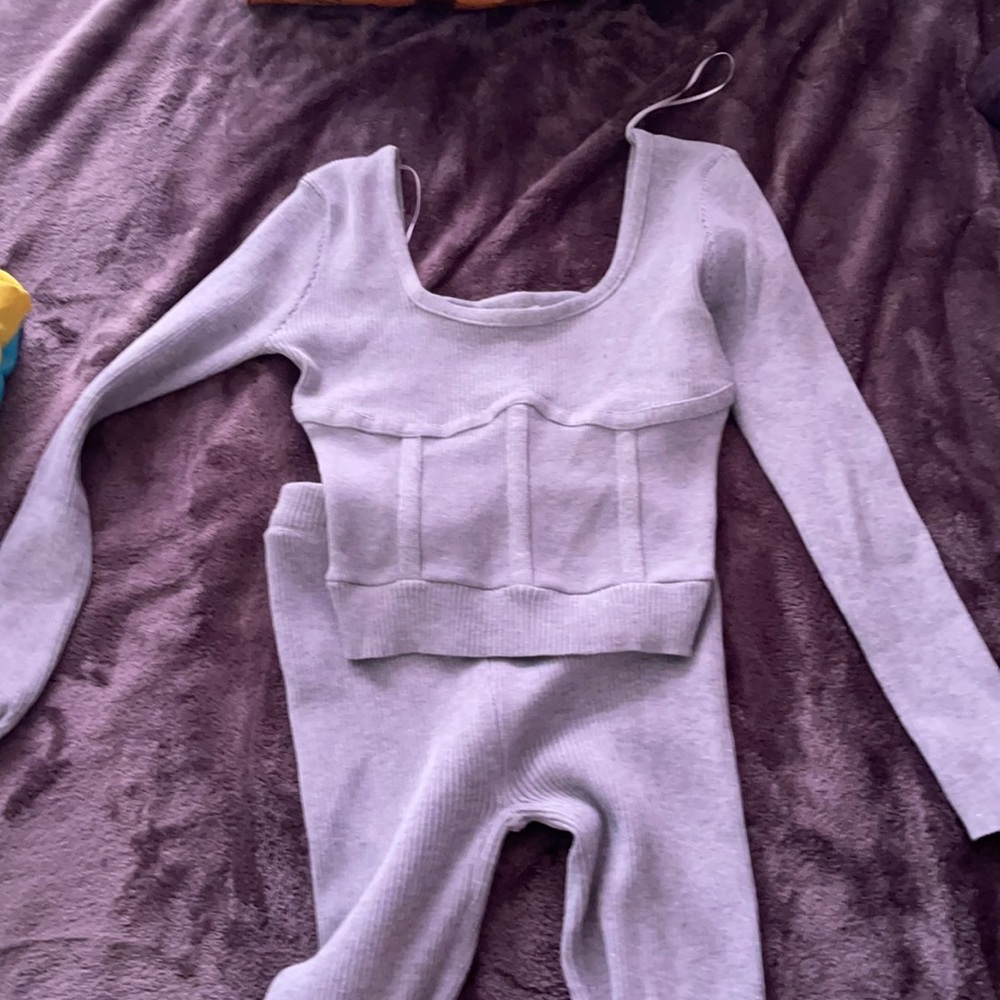 Flare pants two piece set